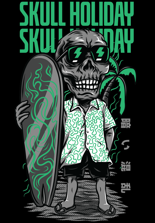 Men's Classic Tshirt - Skull Holiday