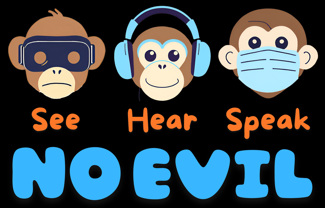 Unisex Oversized Tshirt - 3 Unwise monkeys