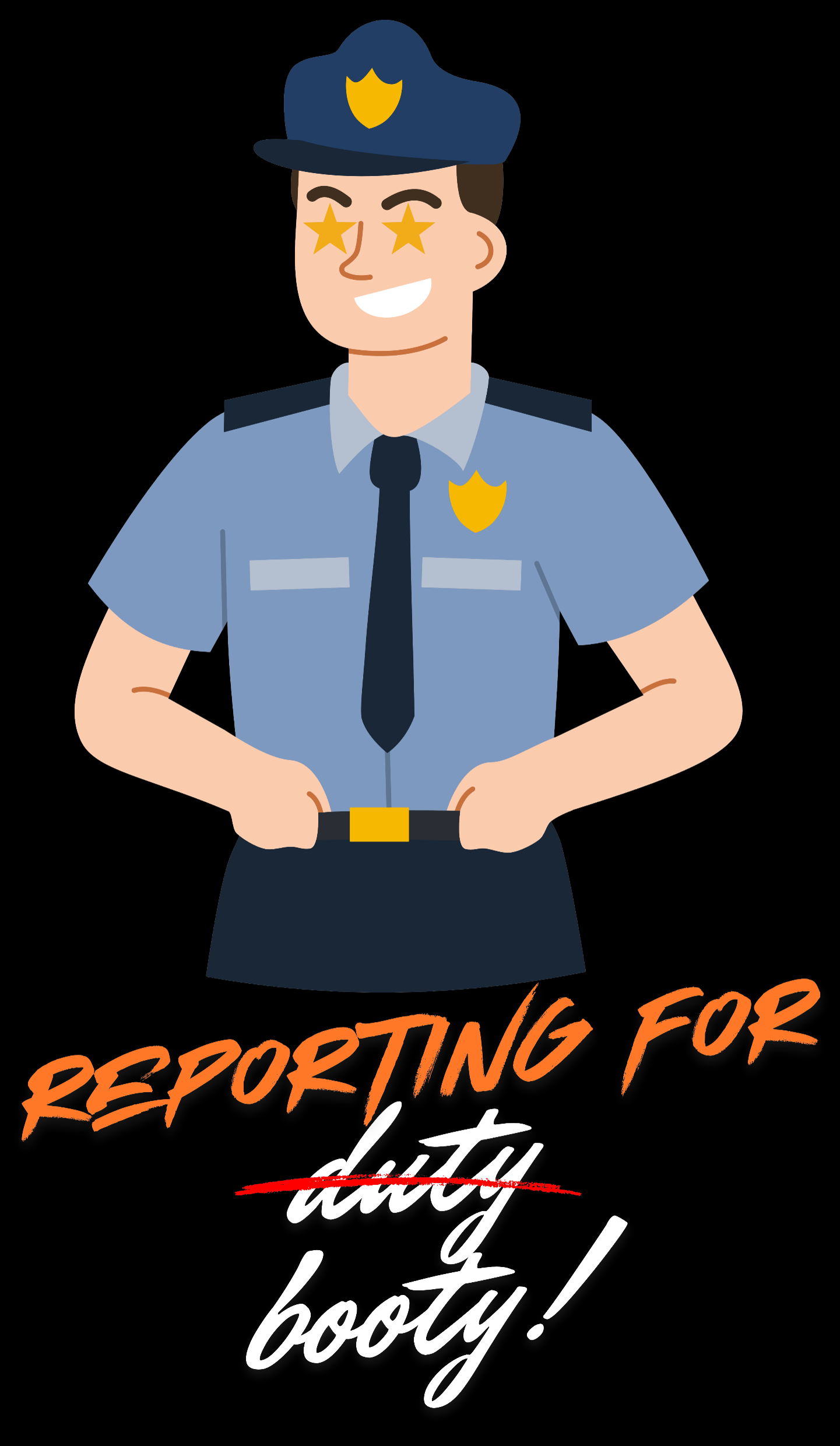 Men's Classic Tshirt - Reporting for Booty