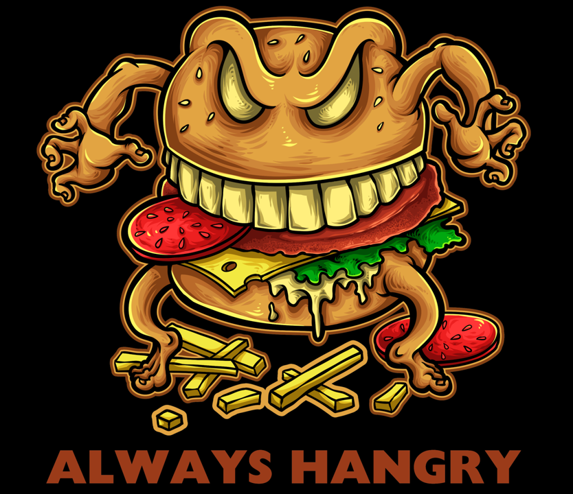 Unisex Oversized Tshirt - Always Hangry
