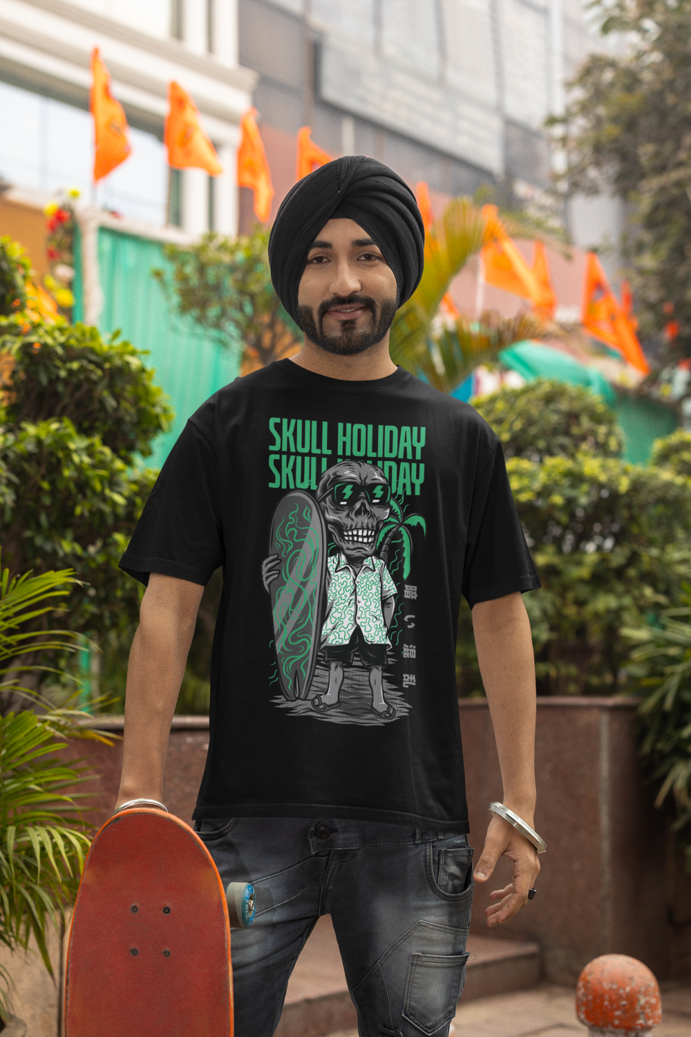 Men's Classic Tshirt - Skull Holiday